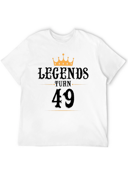 Legends Turn 49 Black Graphic T-Shirt