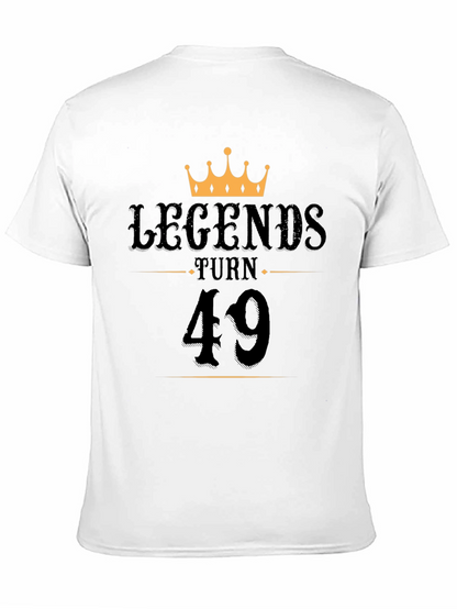 Legends Turn 49 Black Graphic T-Shirt