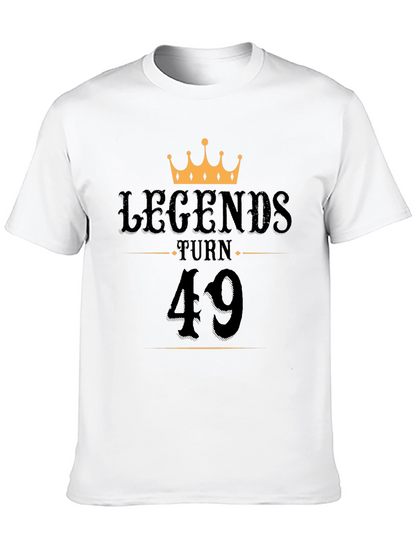 Legends Turn 49 Black Graphic T-Shirt