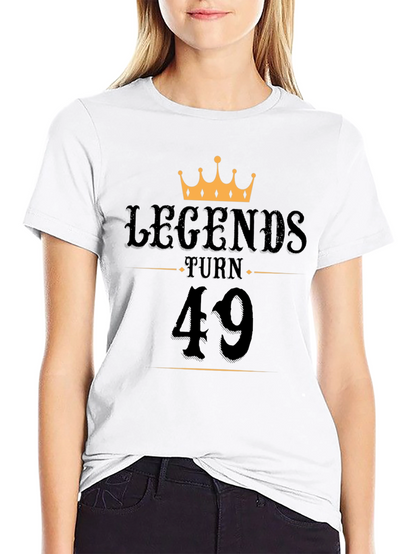 Legends Turn 49 Black Graphic T-Shirt