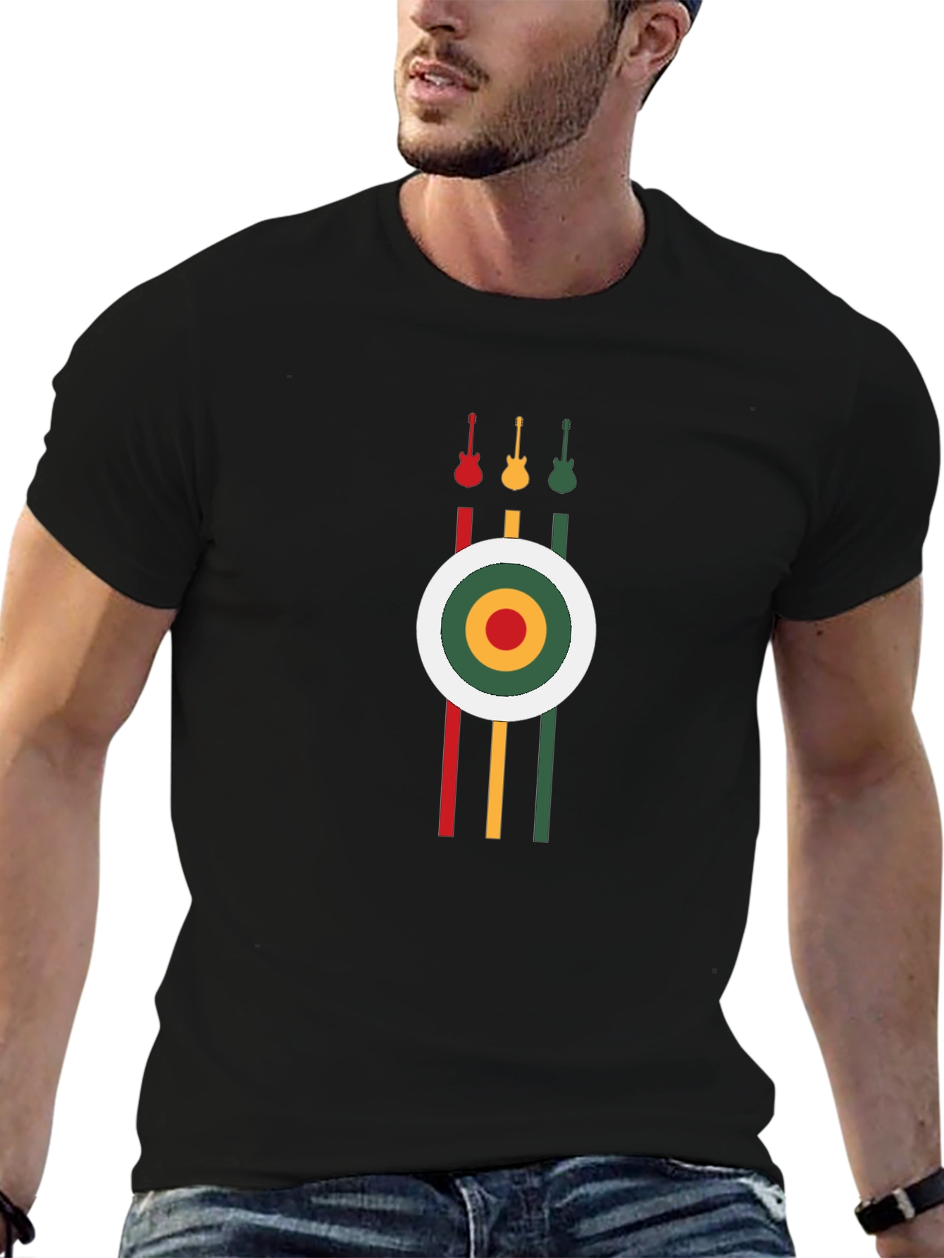 Rasta Guitars Graphic T-Shirt