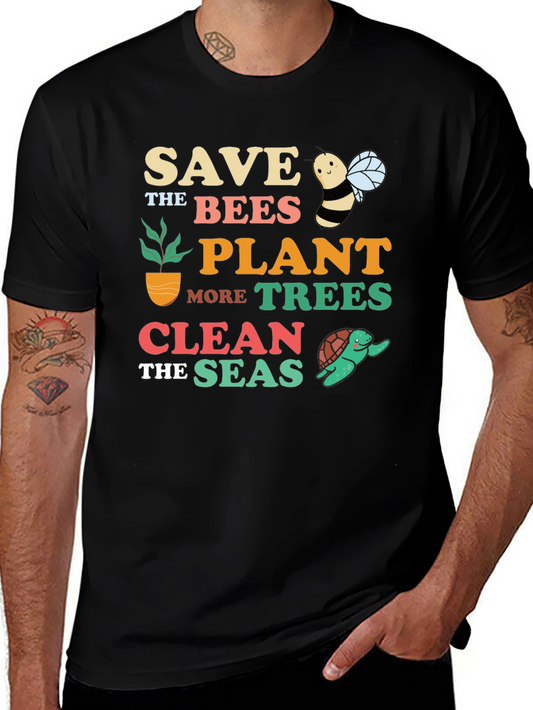 Save the Bees Graphic T-Shirt - Earth Day Apparel