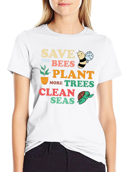 Save the Bees Graphic T-Shirt - Earth Day Apparel