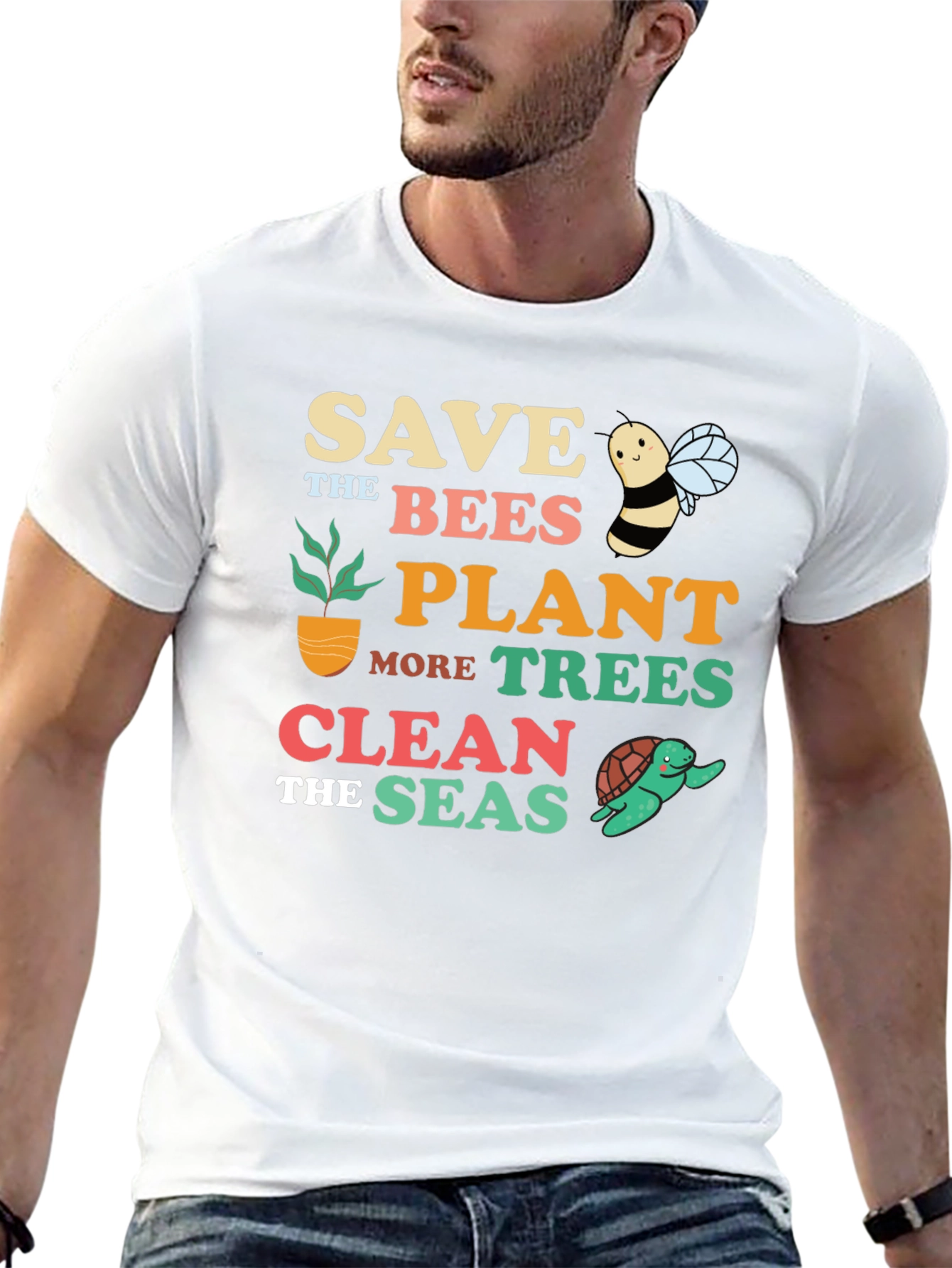 Save the Bees Graphic T-Shirt - Earth Day Apparel