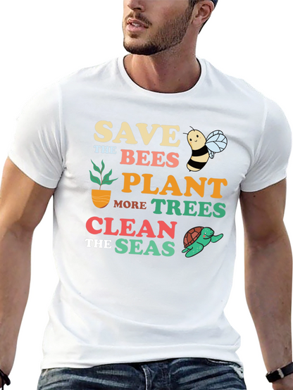 Save the Bees Graphic T-Shirt - Earth Day Apparel