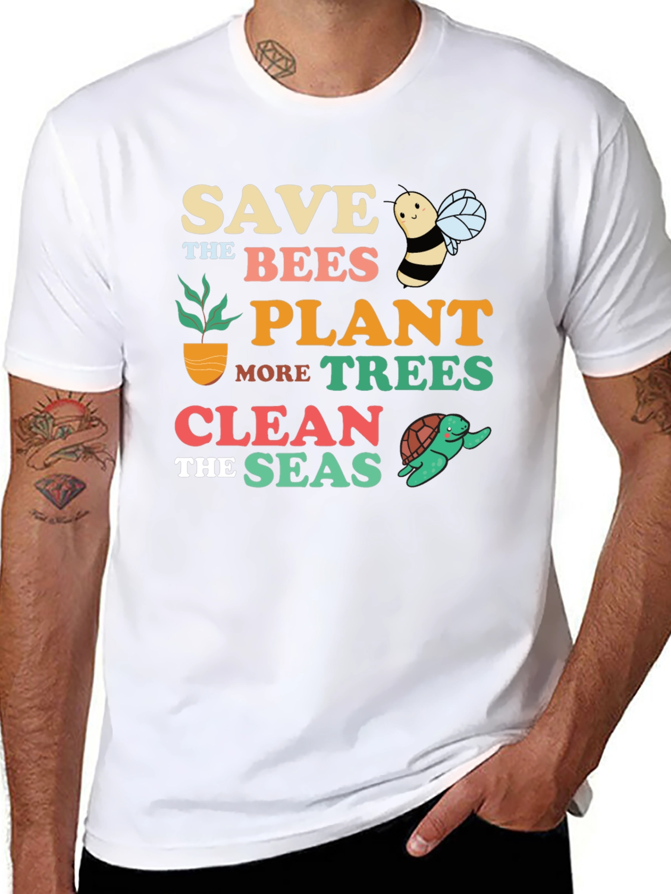 Save the Bees Graphic T-Shirt - Earth Day Apparel
