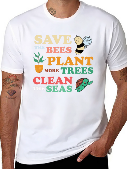 Save the Bees Graphic T-Shirt - Earth Day Apparel
