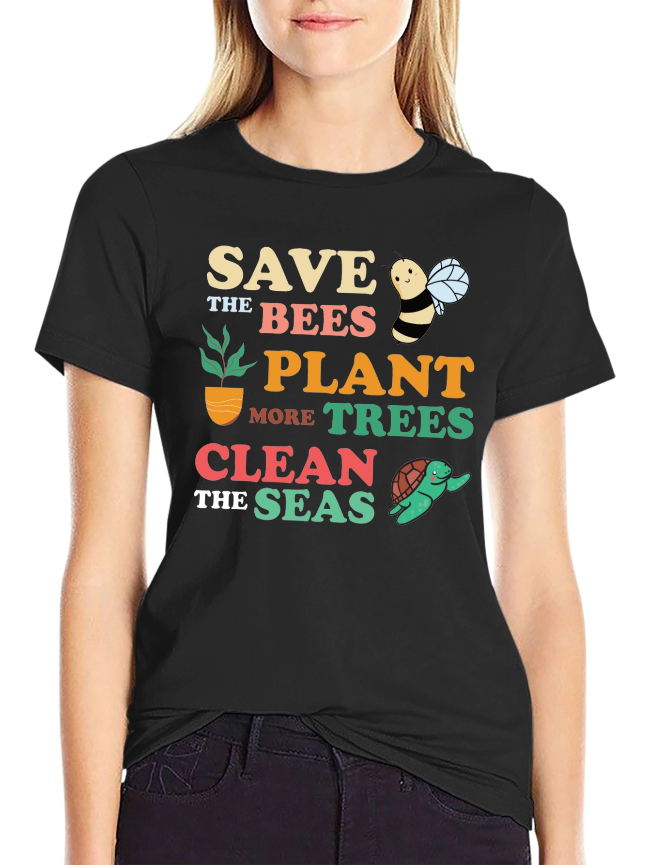 Save the Bees Graphic T-Shirt - Earth Day Apparel