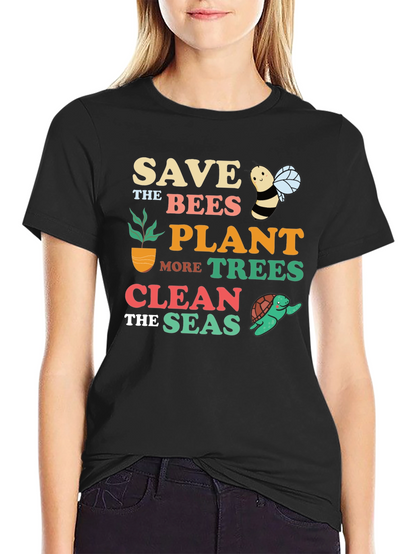 Save the Bees Graphic T-Shirt - Earth Day Apparel