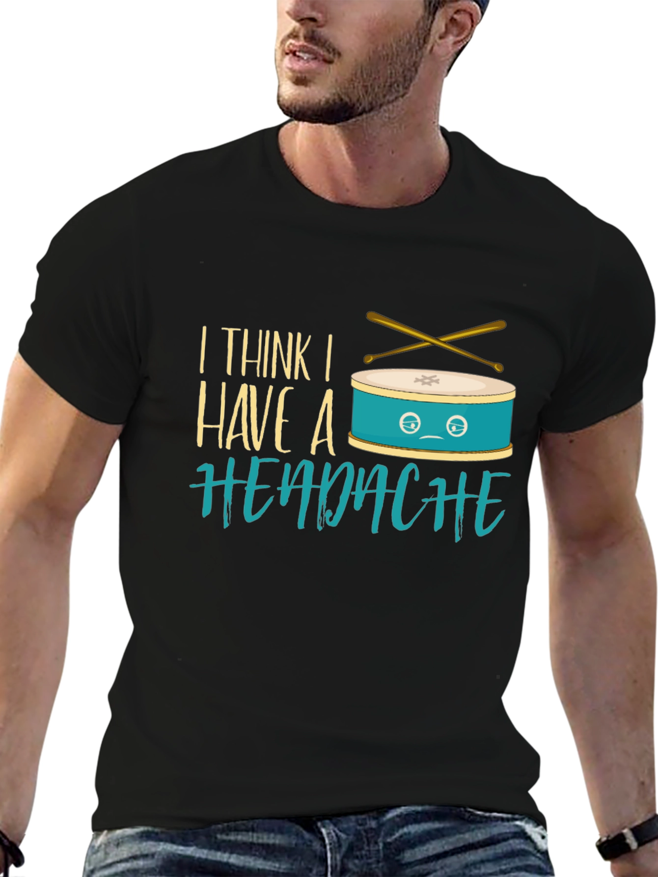 Funny Drummer Headache T-Shirt