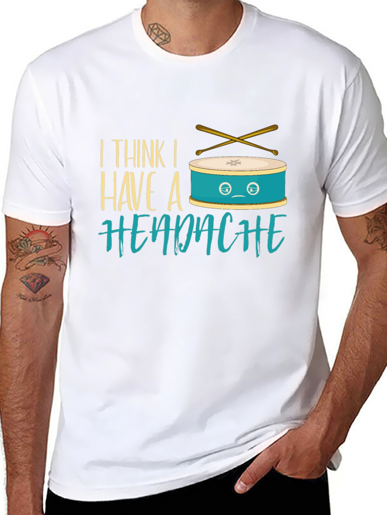 Funny Drummer Headache T-Shirt
