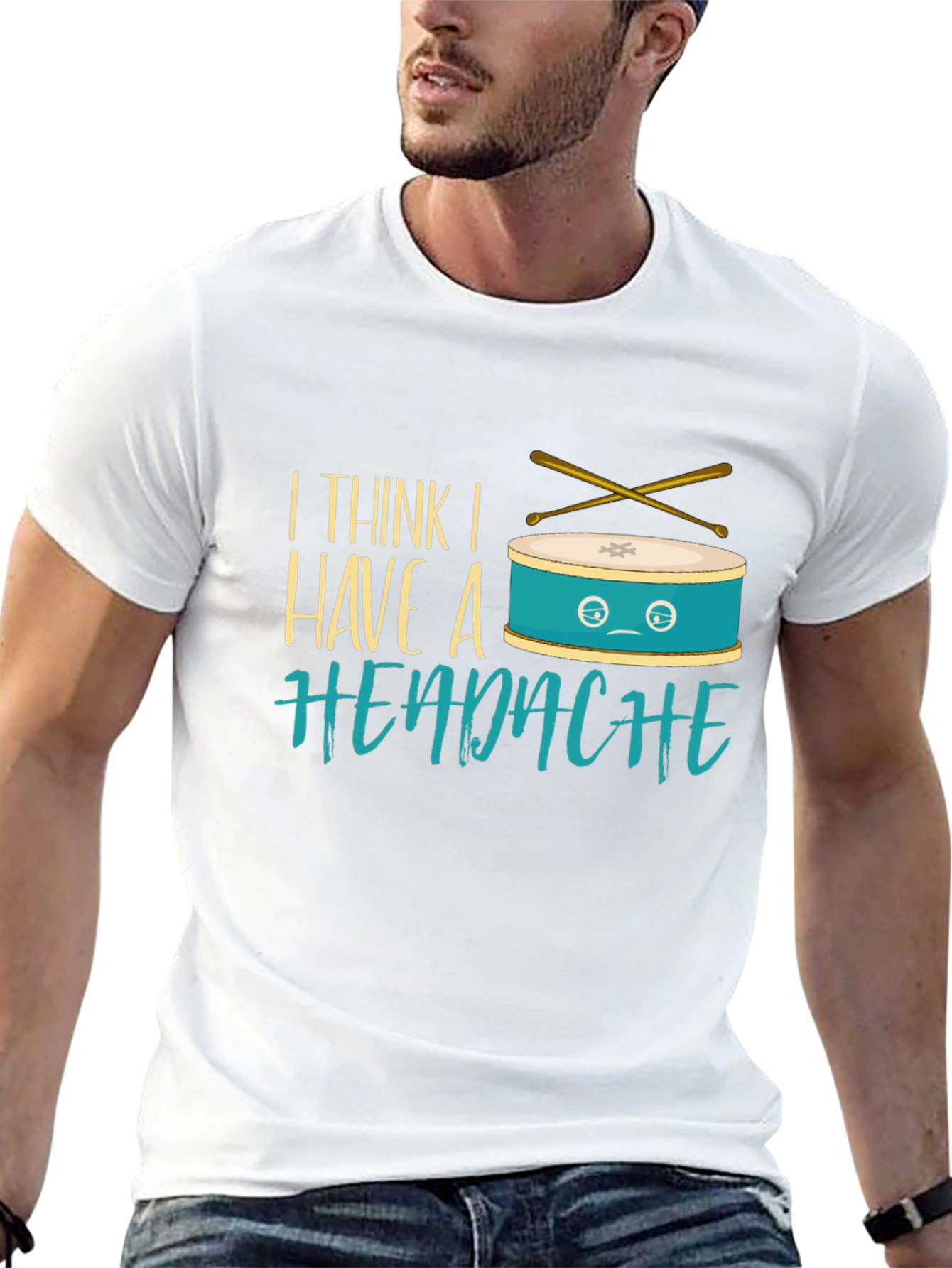 Funny Drummer Headache T-Shirt
