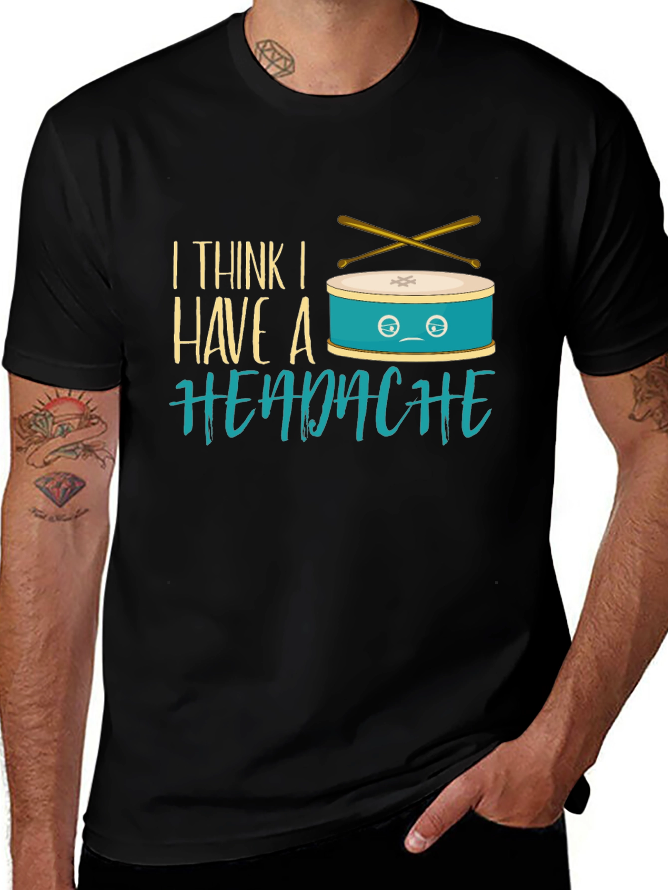 Funny Drummer Headache T-Shirt