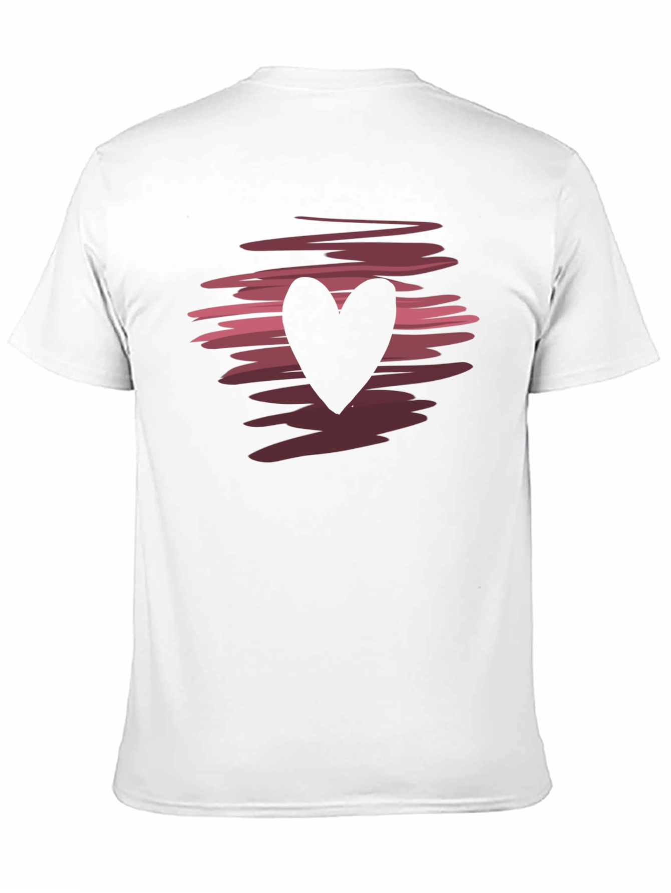 Heart Graphic Black Crew Neck T-Shirt