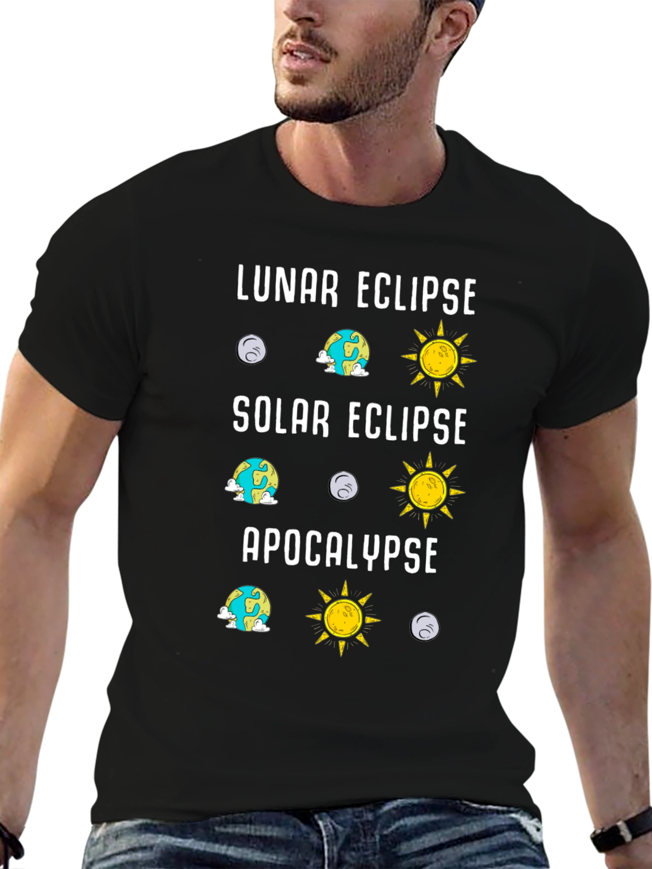 Lunar Solar Eclipse Apocalypse Humor Tee