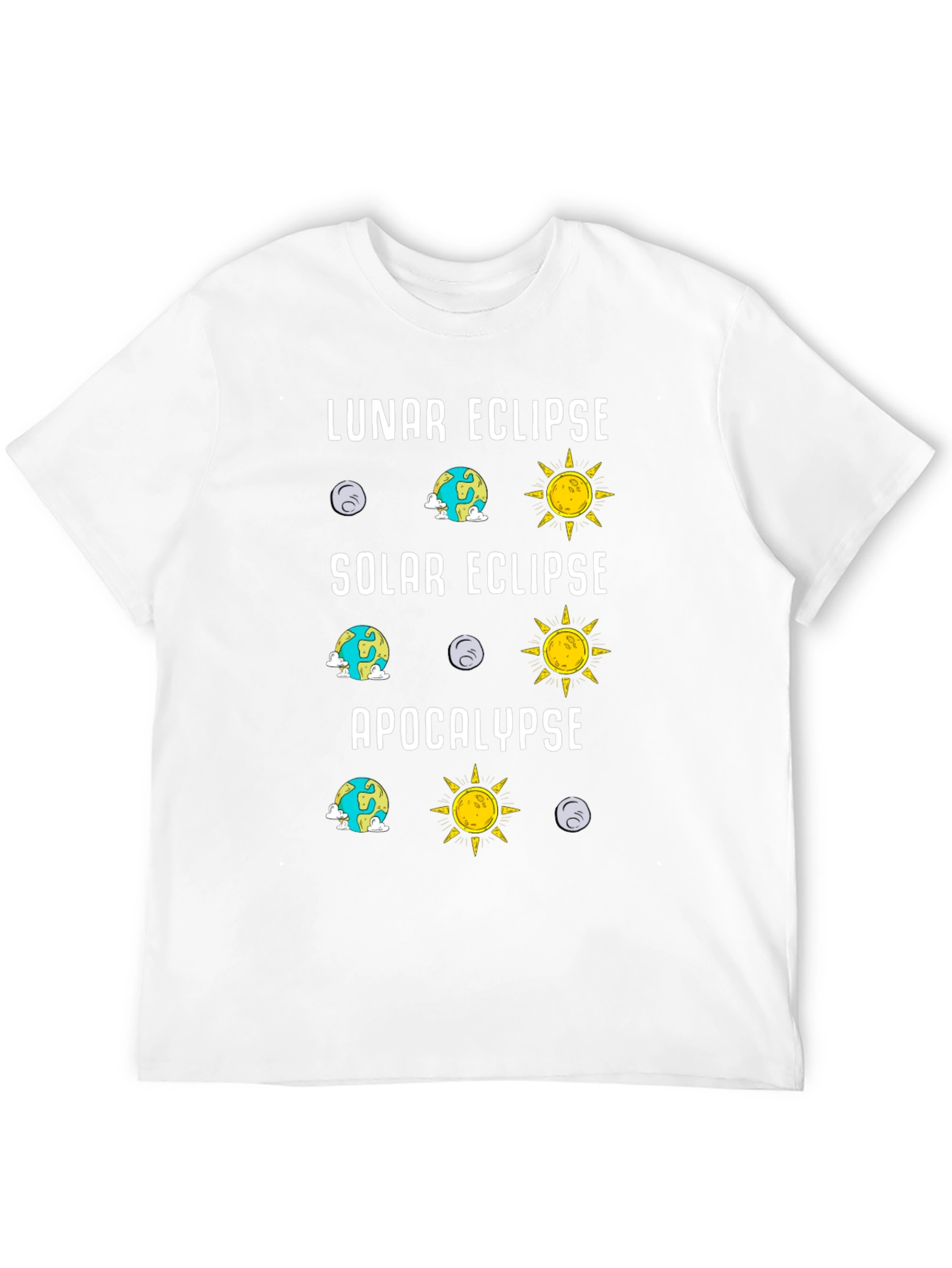 Lunar Solar Eclipse Apocalypse Humor Tee