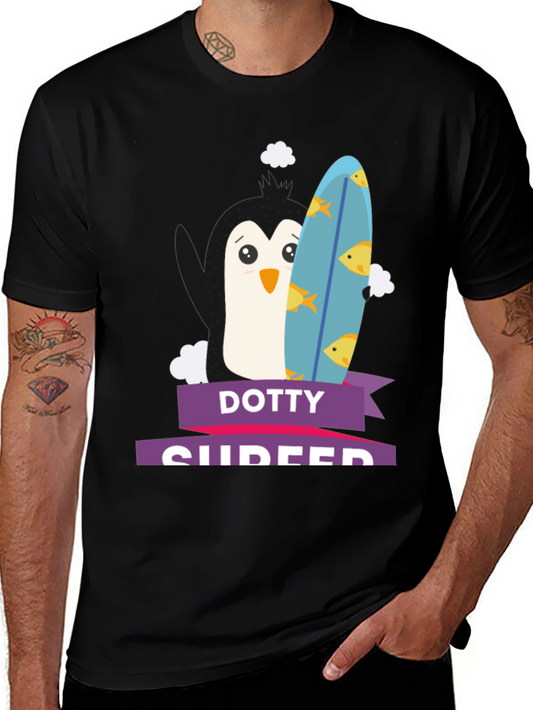 Dotty Surfer Graphic Tee -  Fun Summer T-Shirt