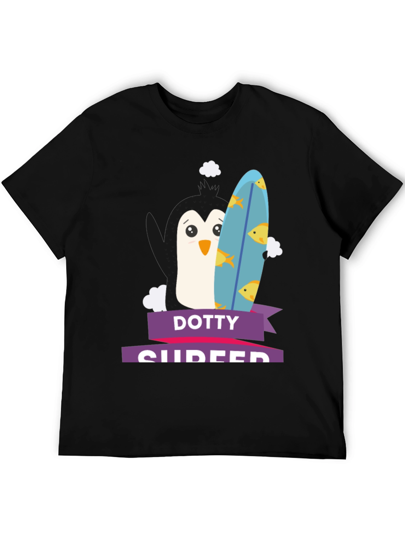 Dotty Surfer Graphic Tee -  Fun Summer T-Shirt