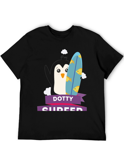 Dotty Surfer Graphic Tee -  Fun Summer T-Shirt