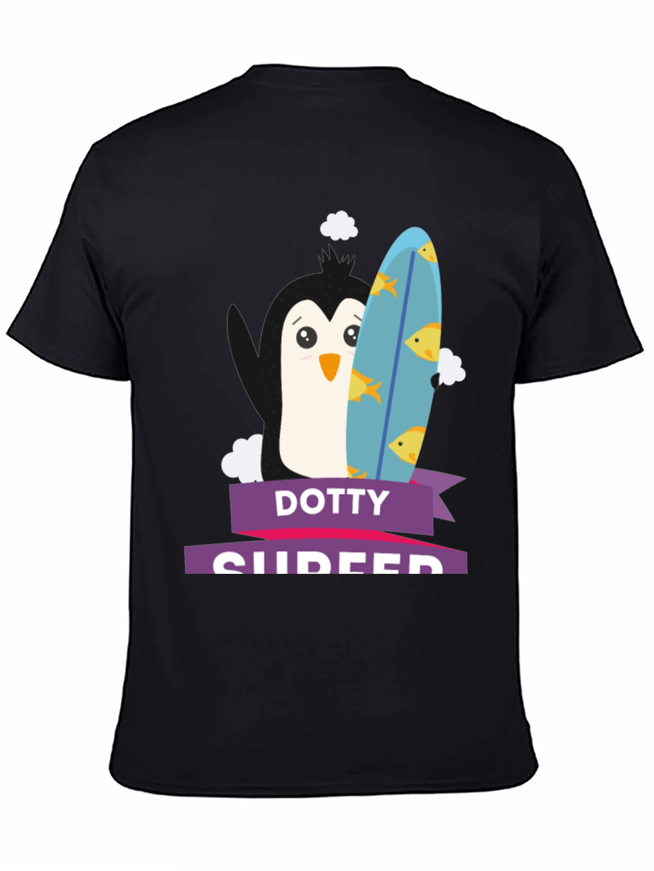 Dotty Surfer Graphic Tee -  Fun Summer T-Shirt