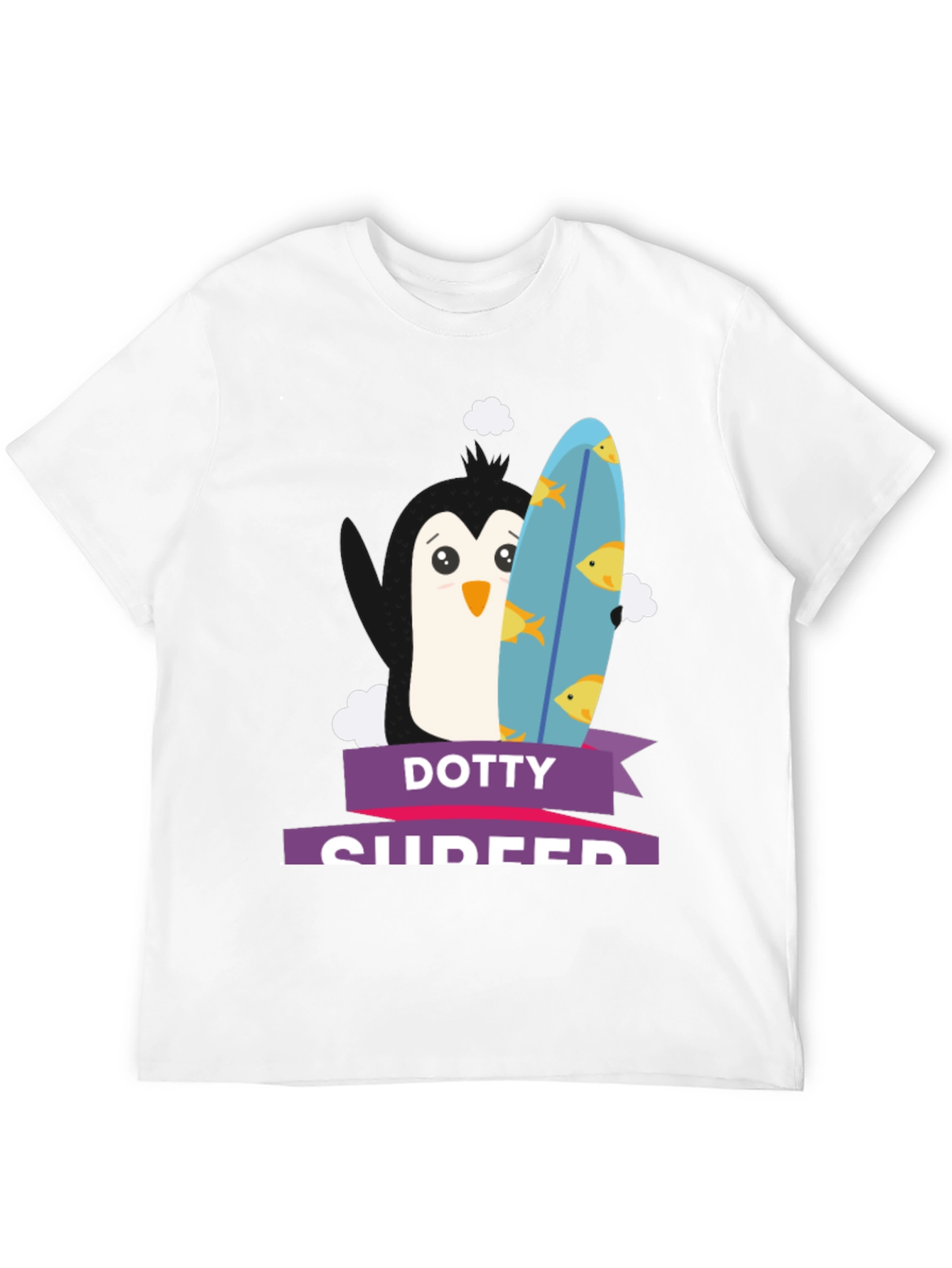 Dotty Surfer Graphic Tee -  Fun Summer T-Shirt