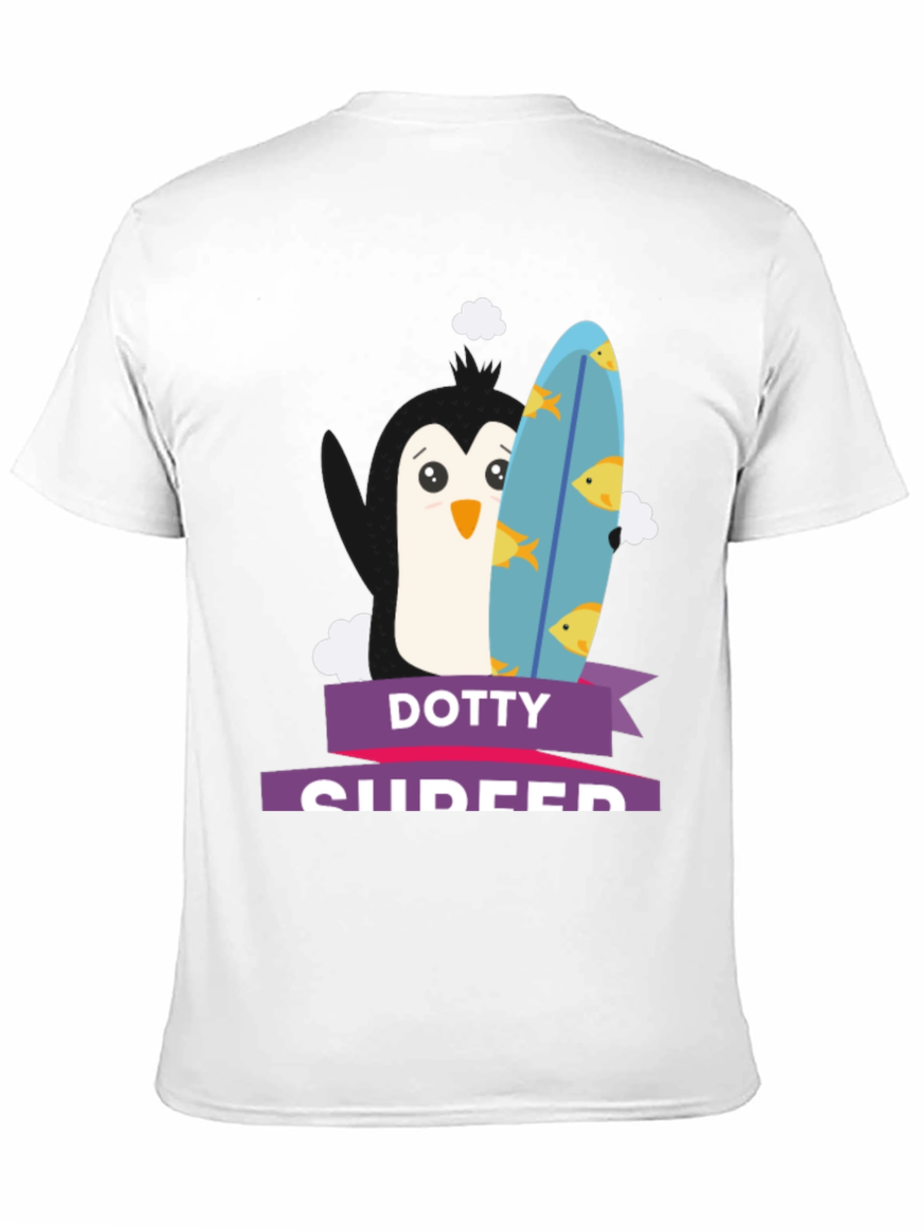 Dotty Surfer Graphic Tee -  Fun Summer T-Shirt