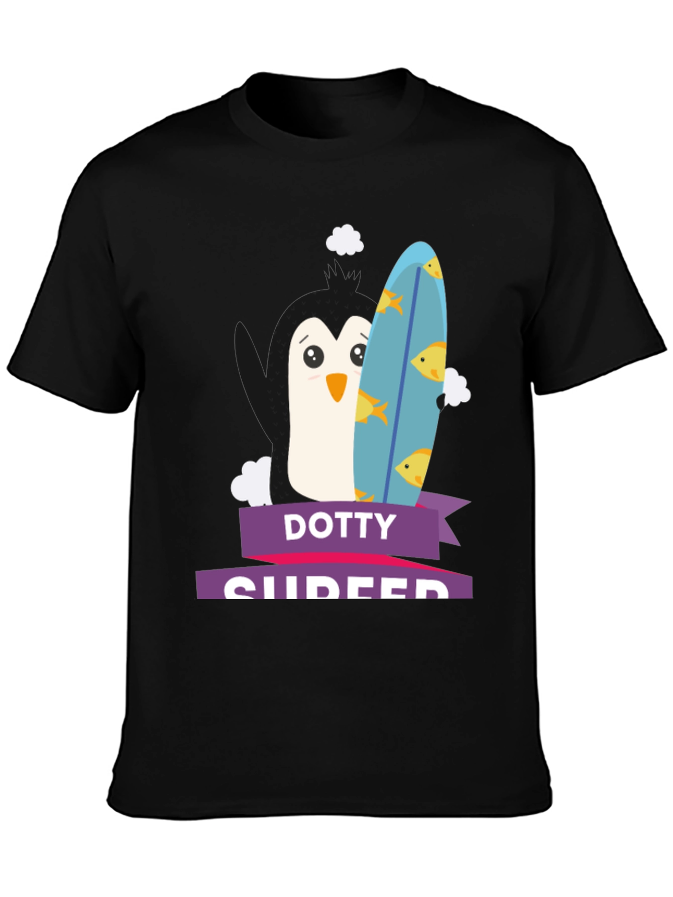 Dotty Surfer Graphic Tee -  Fun Summer T-Shirt