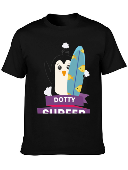 Dotty Surfer Graphic Tee -  Fun Summer T-Shirt