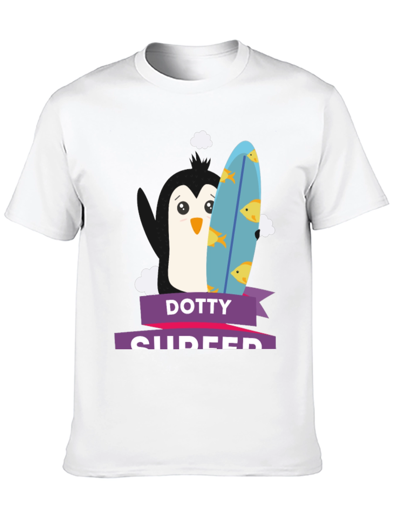 Dotty Surfer Graphic Tee -  Fun Summer T-Shirt