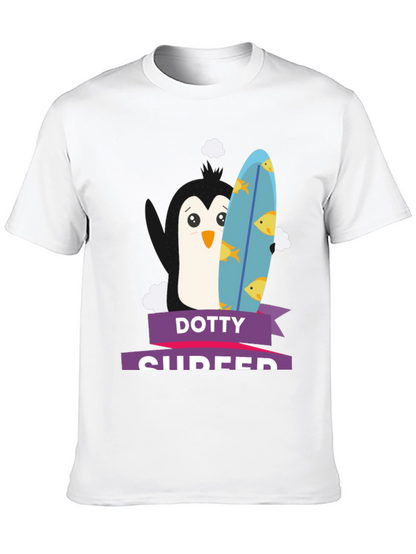 Dotty Surfer Graphic Tee -  Fun Summer T-Shirt