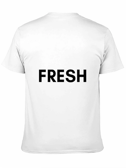 Mens Black FRESH Graphic Tee - Casual Comfort
