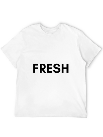 Mens Black FRESH Graphic Tee - Casual Comfort