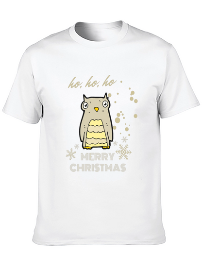 Festive Owl Merry Christmas Holiday T-Shirt