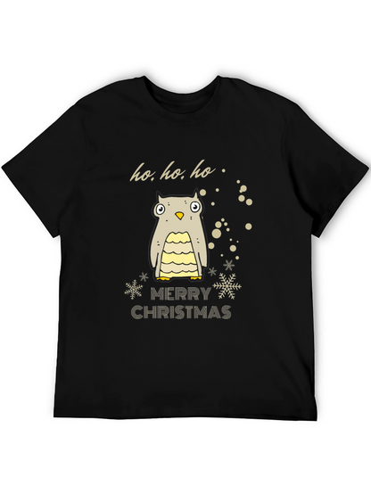 Festive Owl Merry Christmas Holiday T-Shirt
