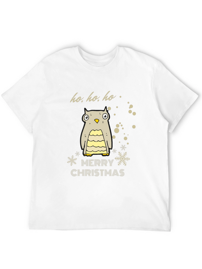Festive Owl Merry Christmas Holiday T-Shirt
