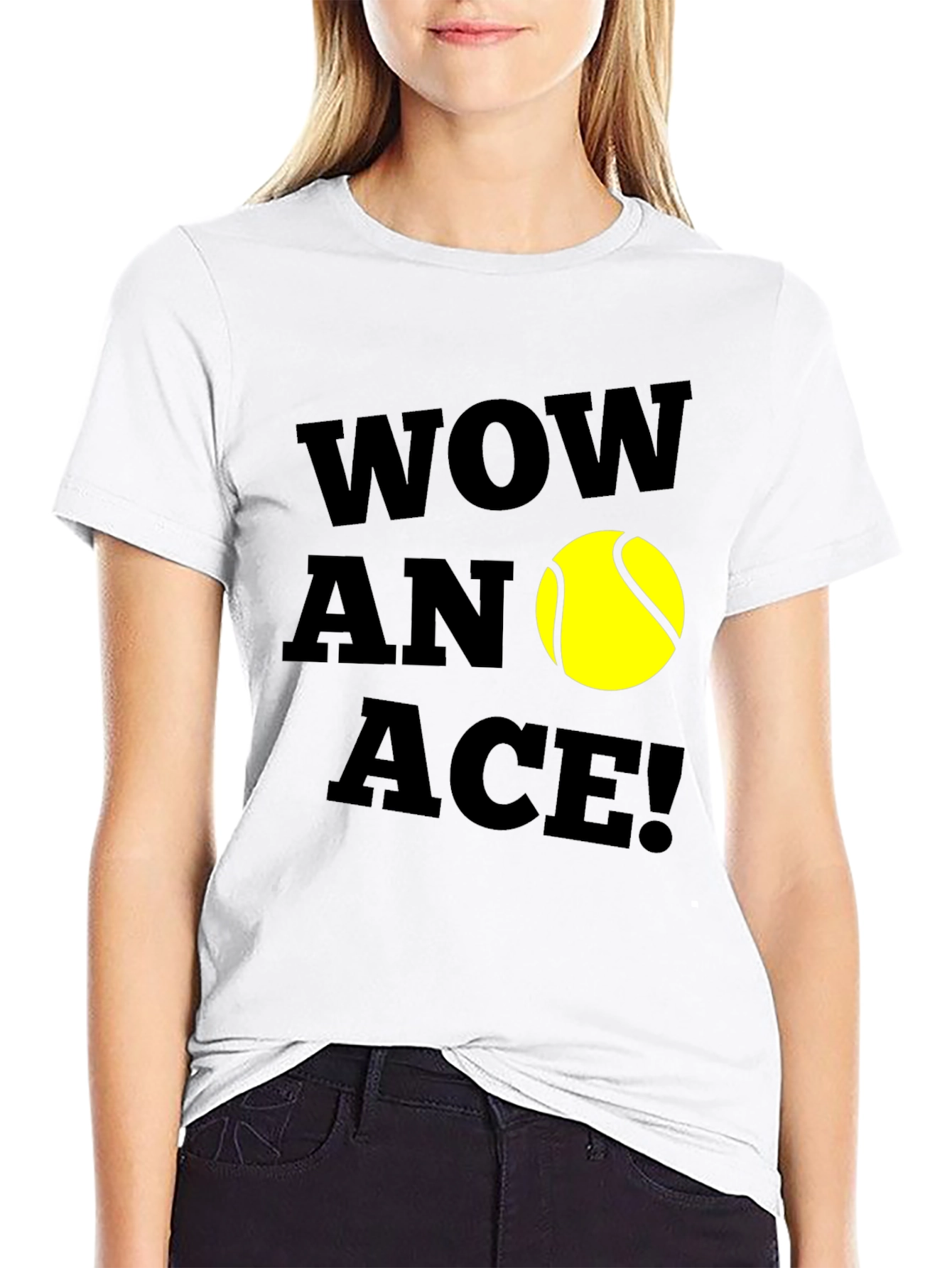Wow An Ace! Tennis Graphic T-Shirt