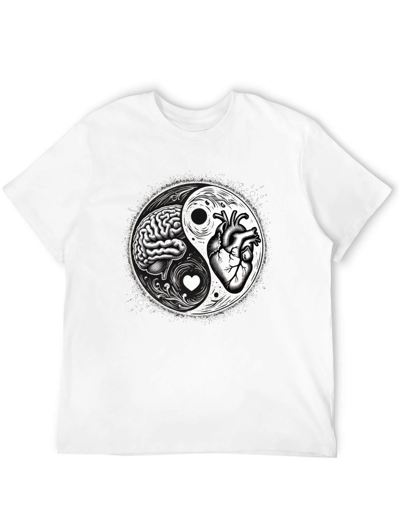 Brain & Heart Yin Yang T-Shirt