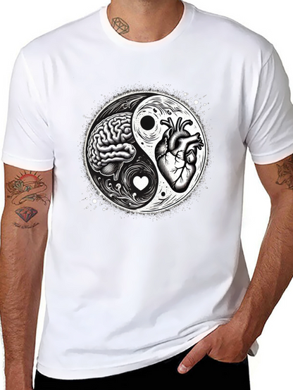 Brain & Heart Yin Yang T-Shirt