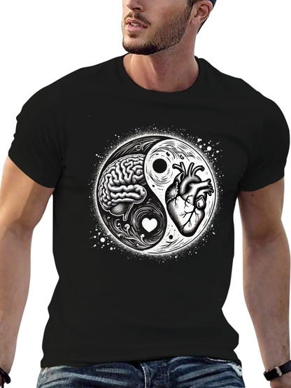 Brain & Heart Yin Yang T-Shirt