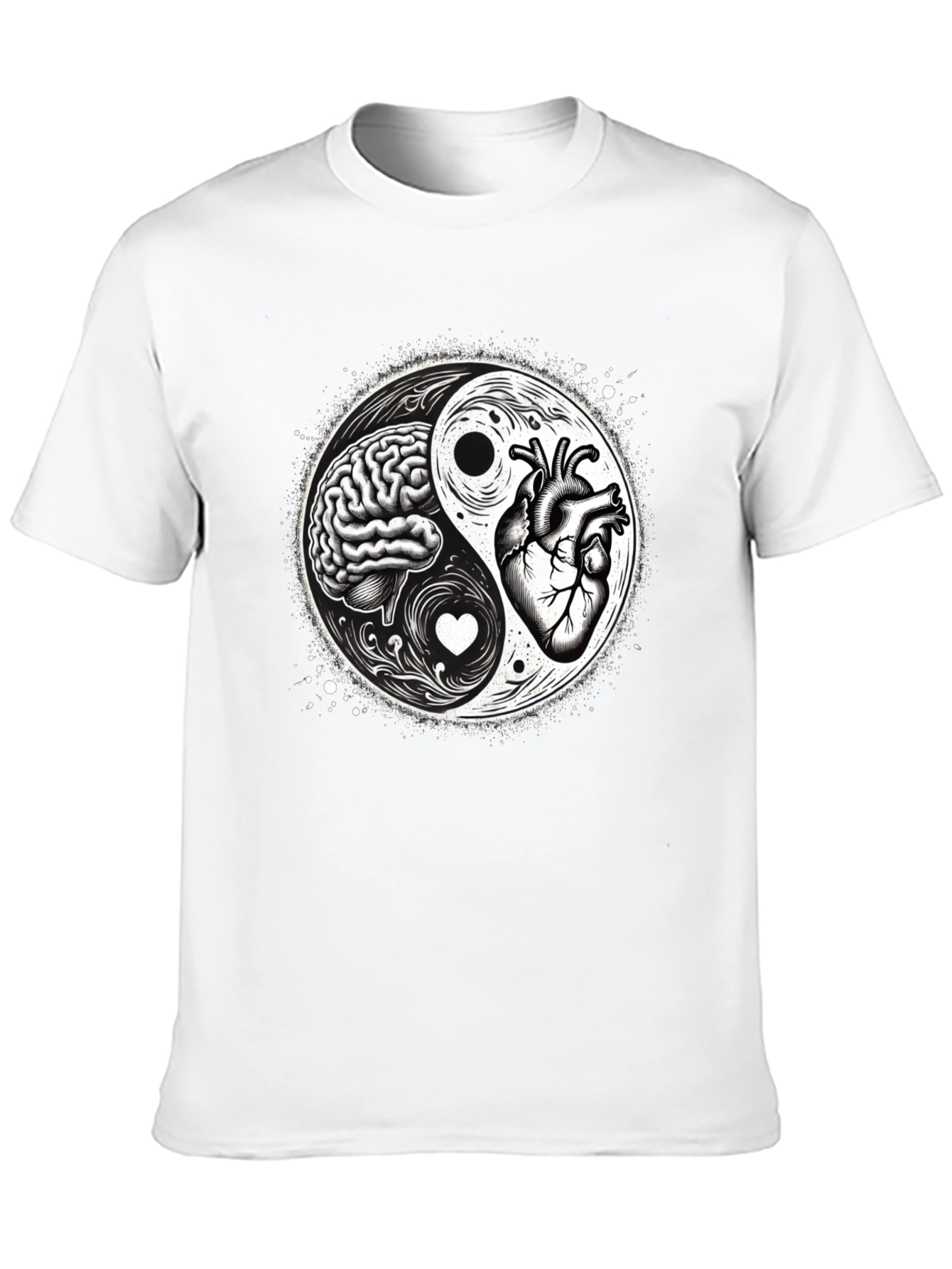 Brain & Heart Yin Yang T-Shirt