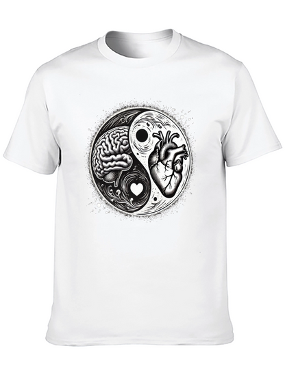 Brain & Heart Yin Yang T-Shirt