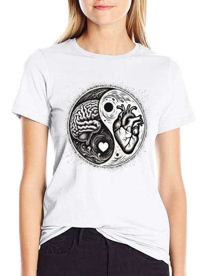 Brain & Heart Yin Yang T-Shirt