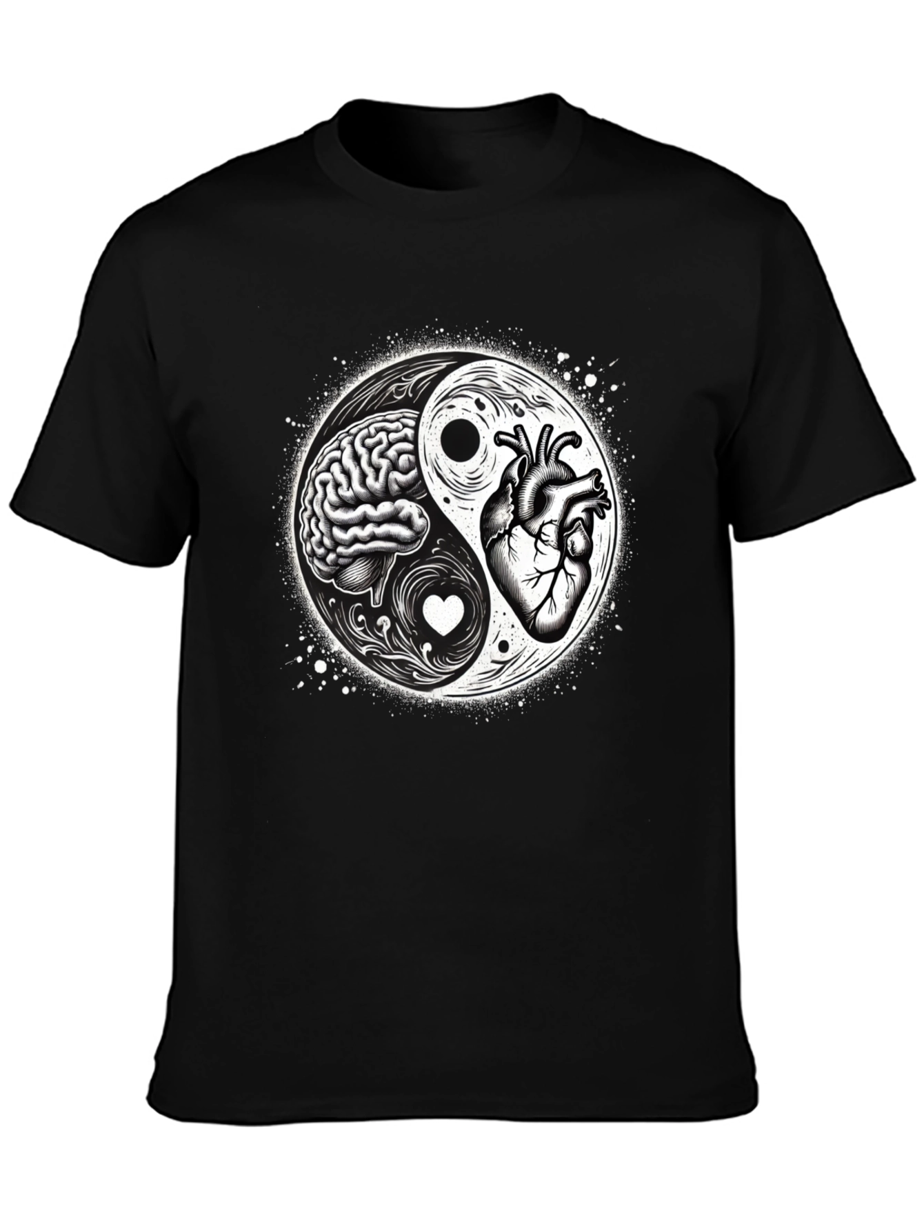Brain & Heart Yin Yang T-Shirt