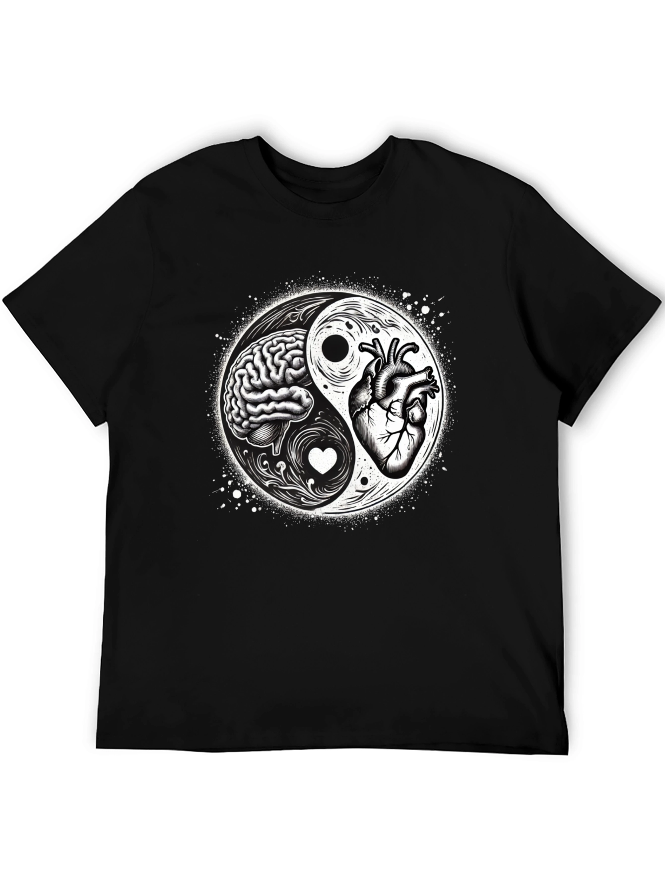 Brain & Heart Yin Yang T-Shirt
