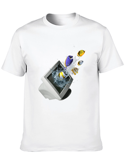 Retro Computer Fish T-Shirt