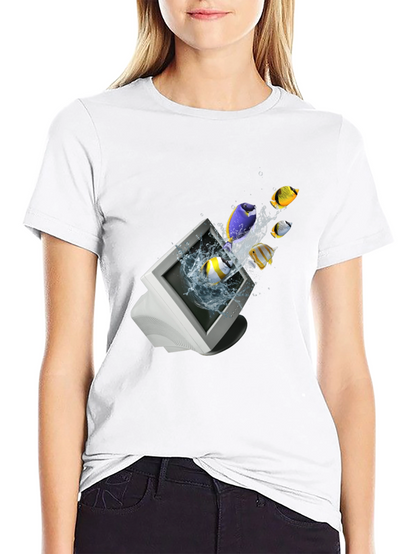 Retro Computer Fish T-Shirt