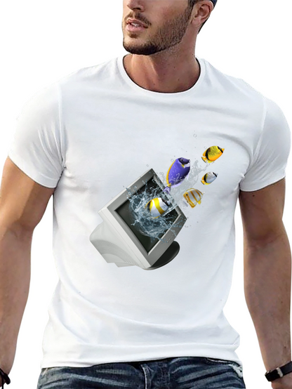 Retro Computer Fish T-Shirt