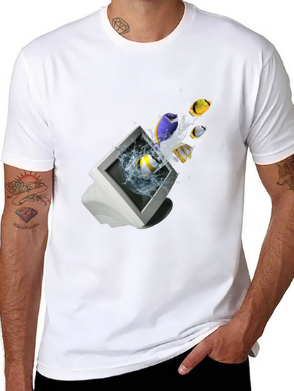 Retro Computer Fish T-Shirt