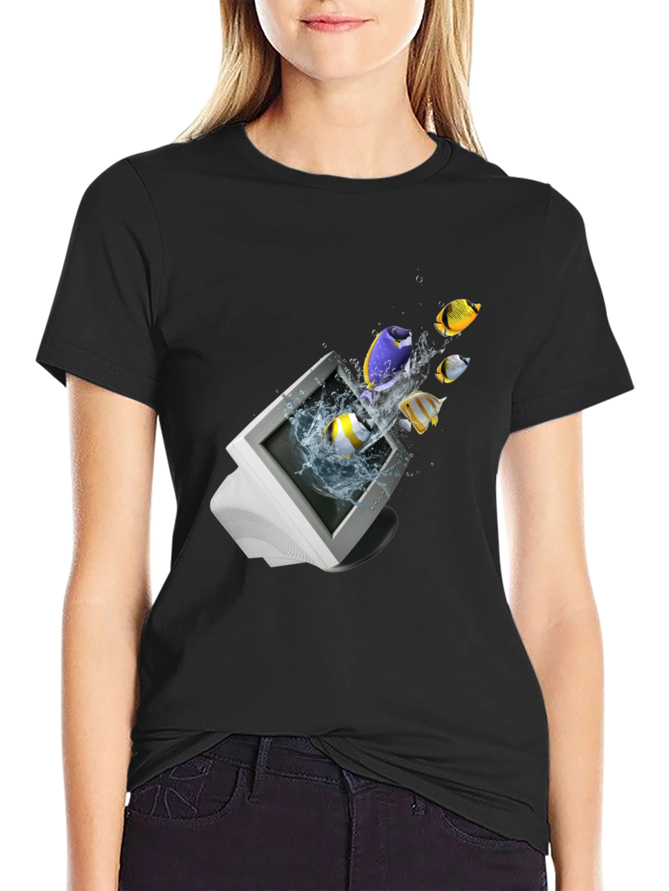 Retro Computer Fish T-Shirt