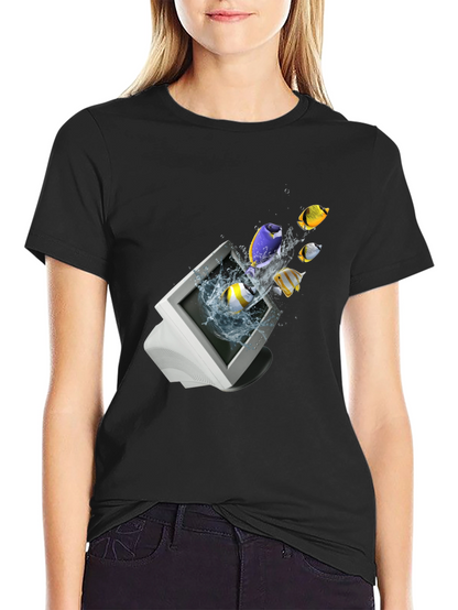 Retro Computer Fish T-Shirt